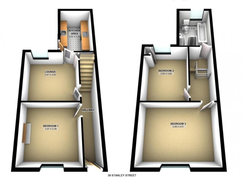 Floorplan for Stanley Street, Ormskirk