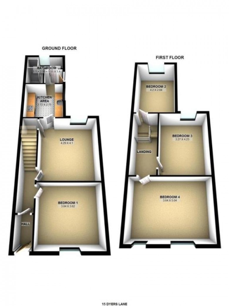 Floorplan for Dyers Lane, Ormskirk