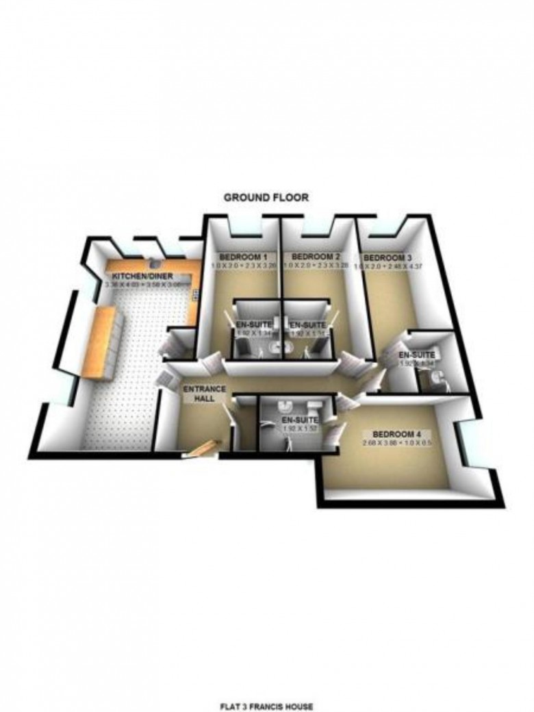 Floorplan for Francis House, 5b St Helens Road, Ormskirk