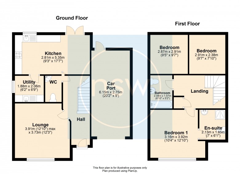 Floorplan for Pinfold Road, Ormskirk
