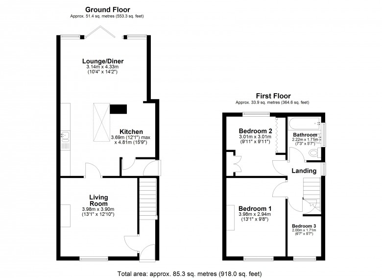 Floorplan for Ryburn Road, Ormskirk