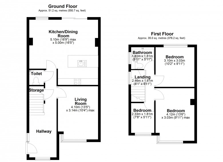 Floorplan for Colinmander Gardens, Ormskirk