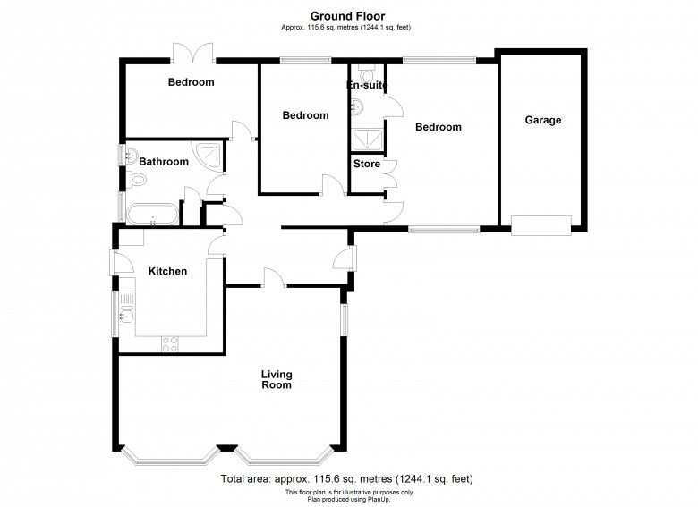 Floorplan for Meadow Close, Westhead