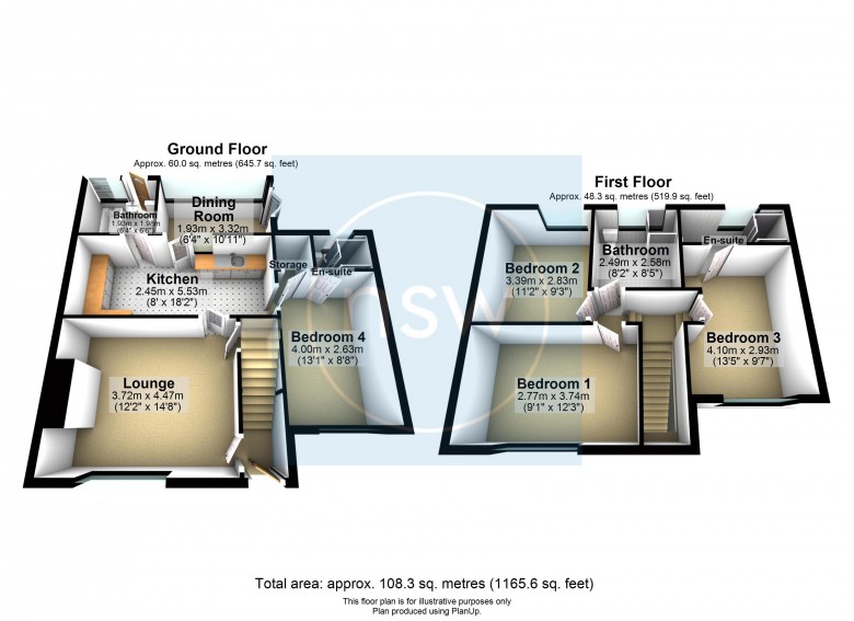 Floorplan for Thompson Avenue, Ormskirk