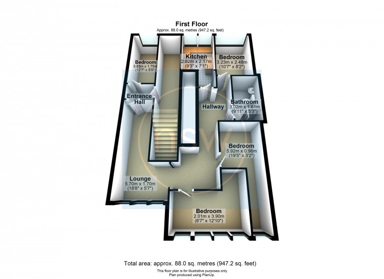 Floorplan for Aughton Street, Ormskirk