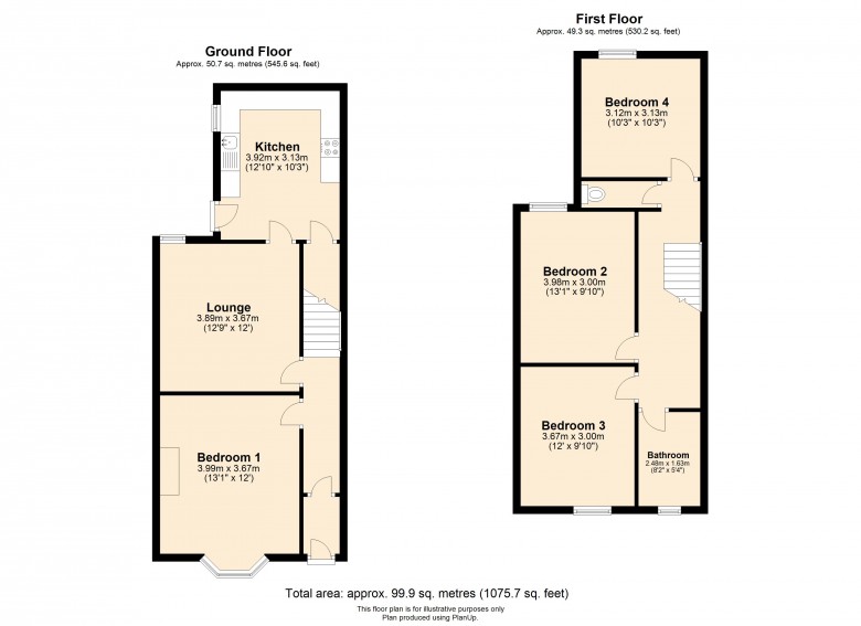 Floorplan for Halsall Lane, Ormskirk.