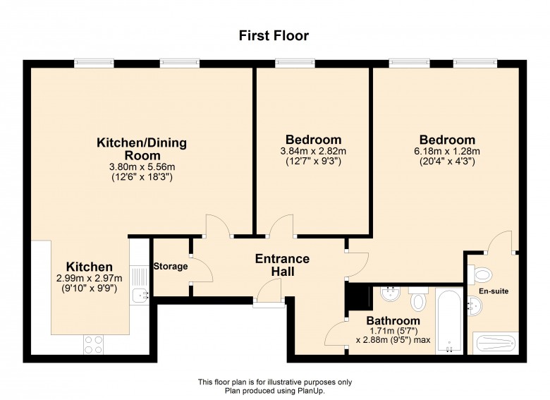 Floorplan for Ainscough Mill, Burscough