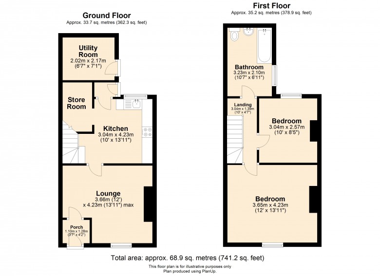 Floorplan for Platts Lane, Burscough