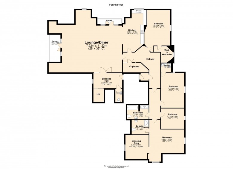 Floorplan for Scarisbrick House, Derby Street, Ormskirk