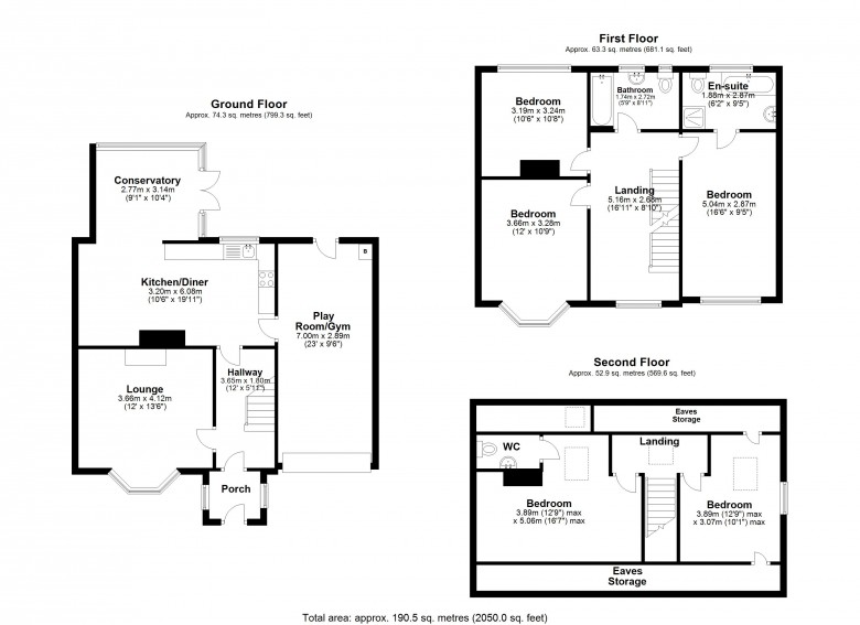 Floorplan for Whalley Drive, Aughton