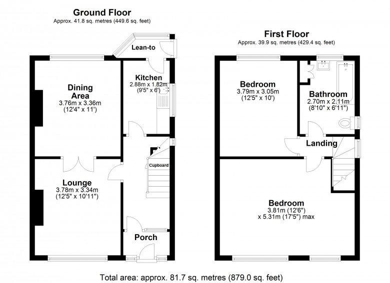 Floorplan for Wynnstay Avenue, Lydiate