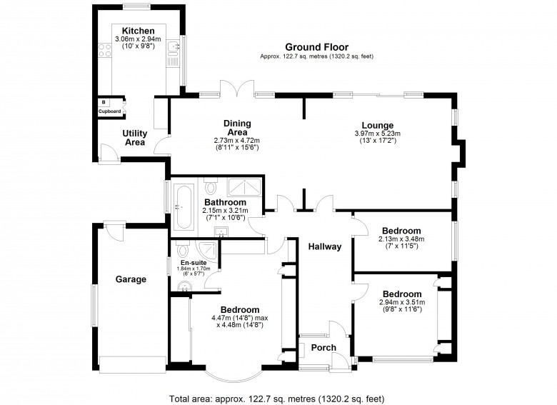 Floorplan for Spinney Close, Ormskirk