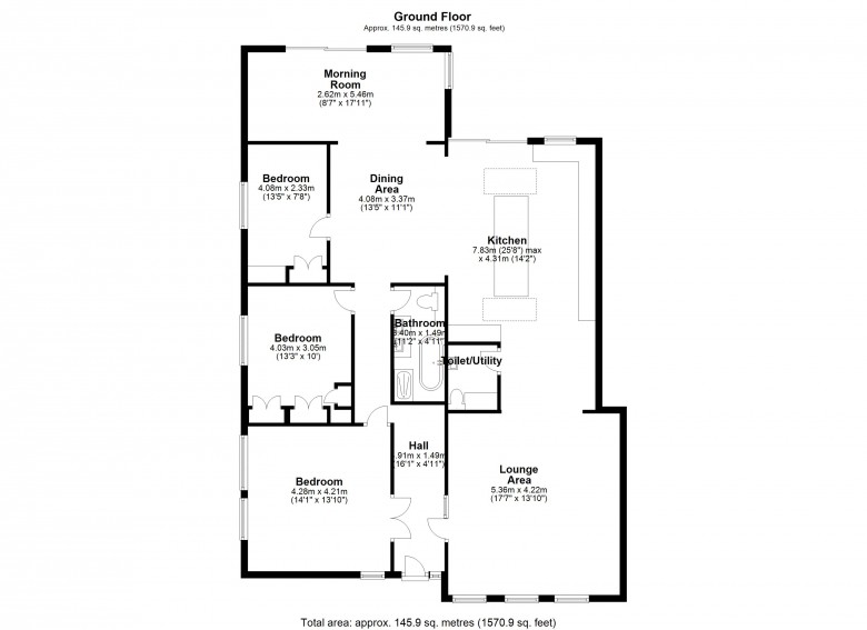 Floorplan for Hallmoor Close, Aughton