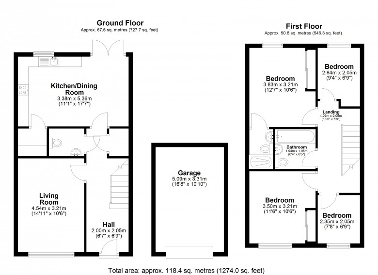 Floorplan for Dunning Grove, Burscough