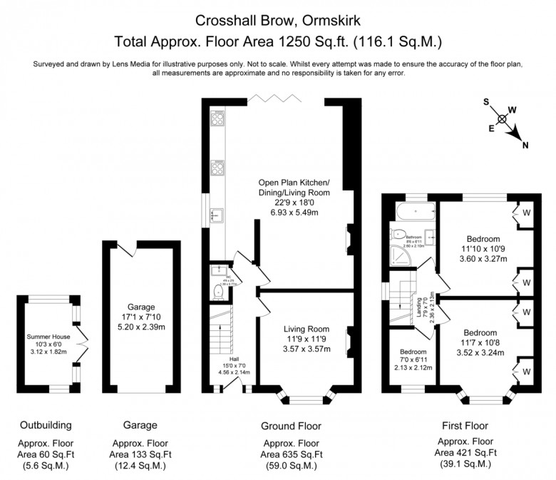 Floorplan for Crosshall Brow, Ormskirk