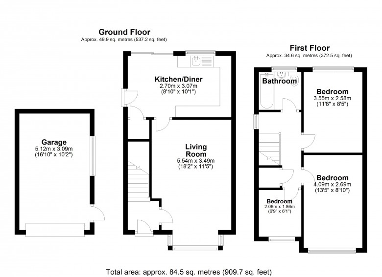 Floorplan for Oakwood, Skelmersdale