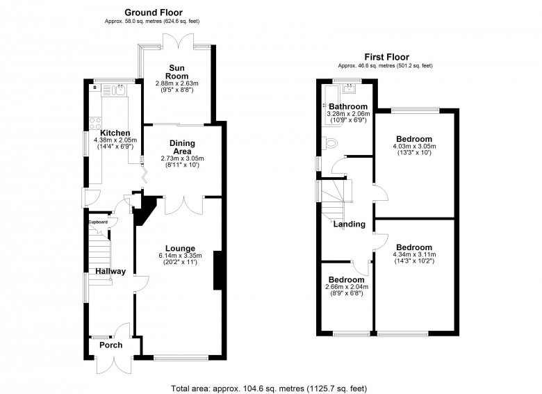 Floorplan for Ludlow Drive, Ormskirk