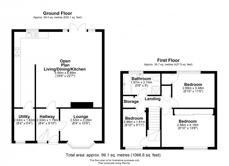 Floorplan for Rothwell Drive, Aughton