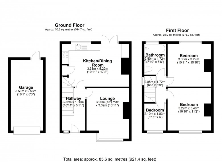 Floorplan for St. Annes Road, Ormskirk