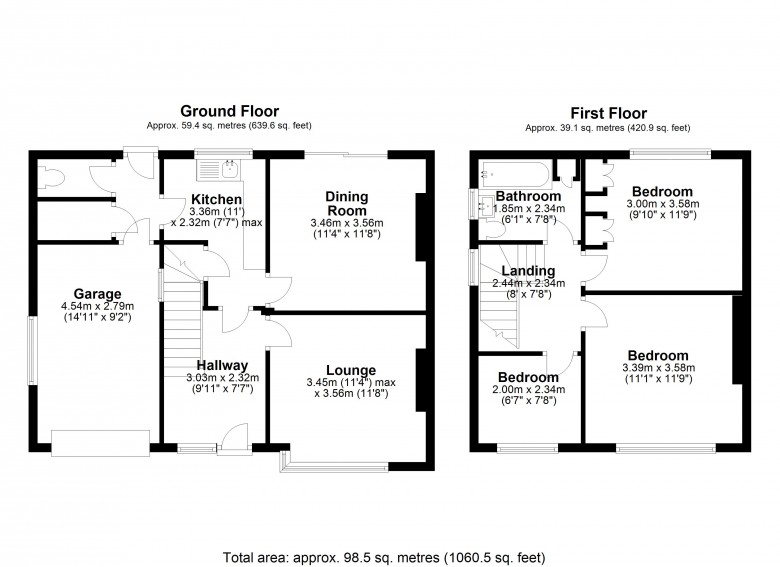 Floorplan for Blaguegate Lane, Lathom