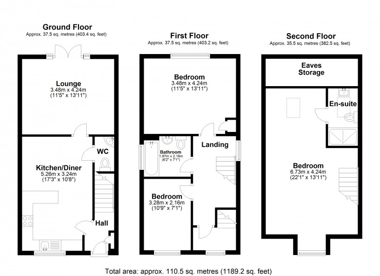 Floorplan for Tower View Close, Burscough