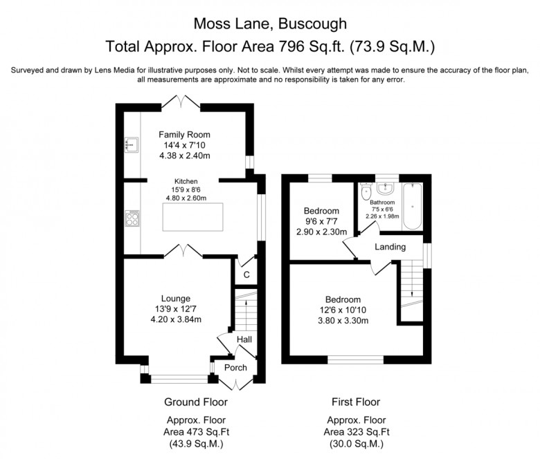 Floorplan for Moss Lane, Burscough