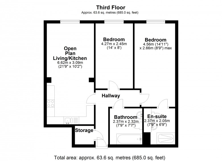 Floorplan for Mill Lane, Burscough