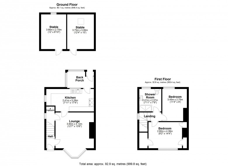 Floorplan for Vale Lane, Lathom