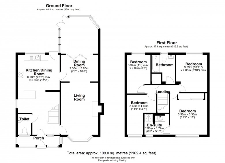 Floorplan for Vicarage Gardens, Burscough