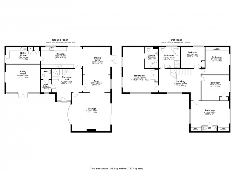 Floorplan for St. James Close, Lathom, Ormskirk