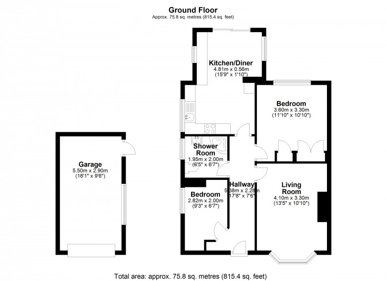 Floorplan for Redwood Drive, Ormskirk