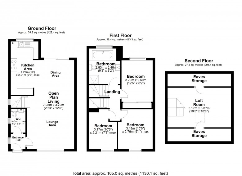 Floorplan for Lathom Close, Burscough