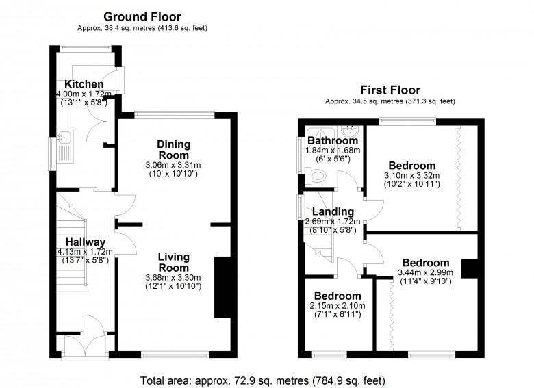 Floorplan for Colinmander Gardens, Ormskirk