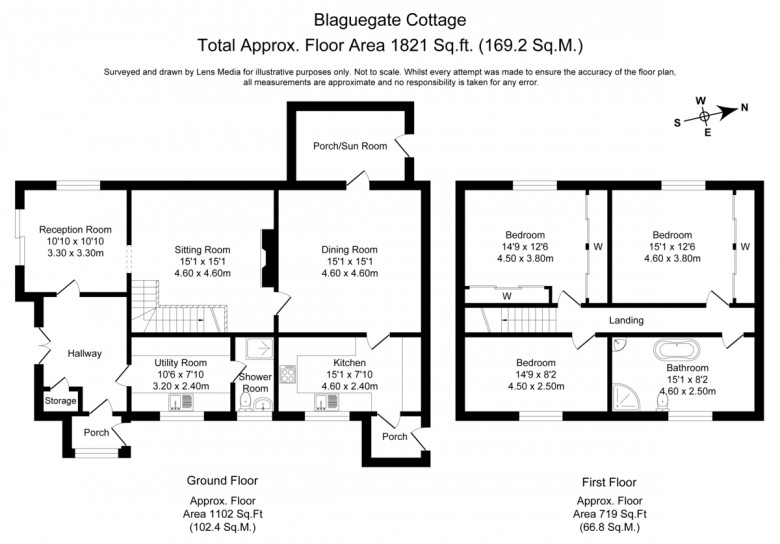 Floorplan for Blaguegate Cottage, Lathom