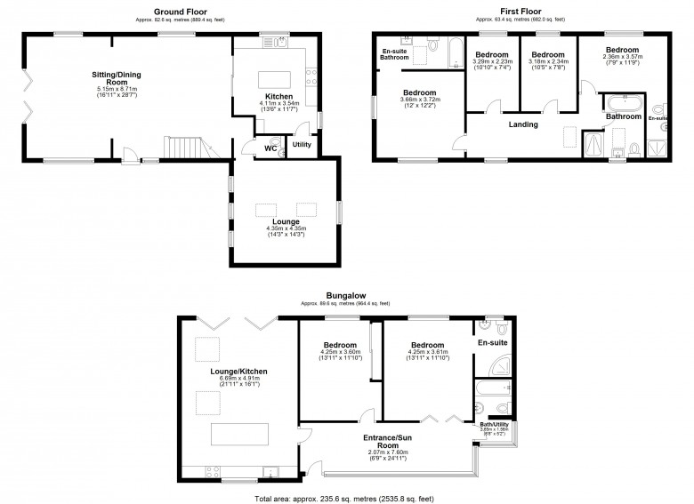 Floorplan for Shepherds Barn Plus Two Bedroom Cottage, Aughton