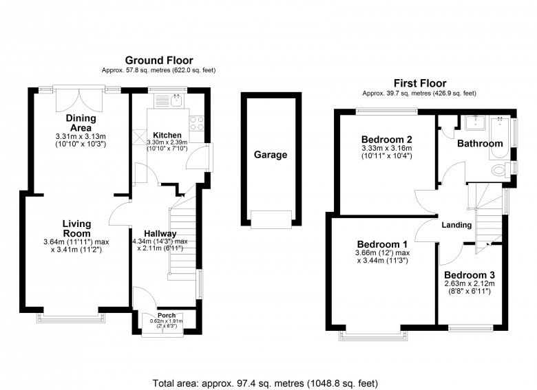 Floorplan for Maple Avenue, Burscough